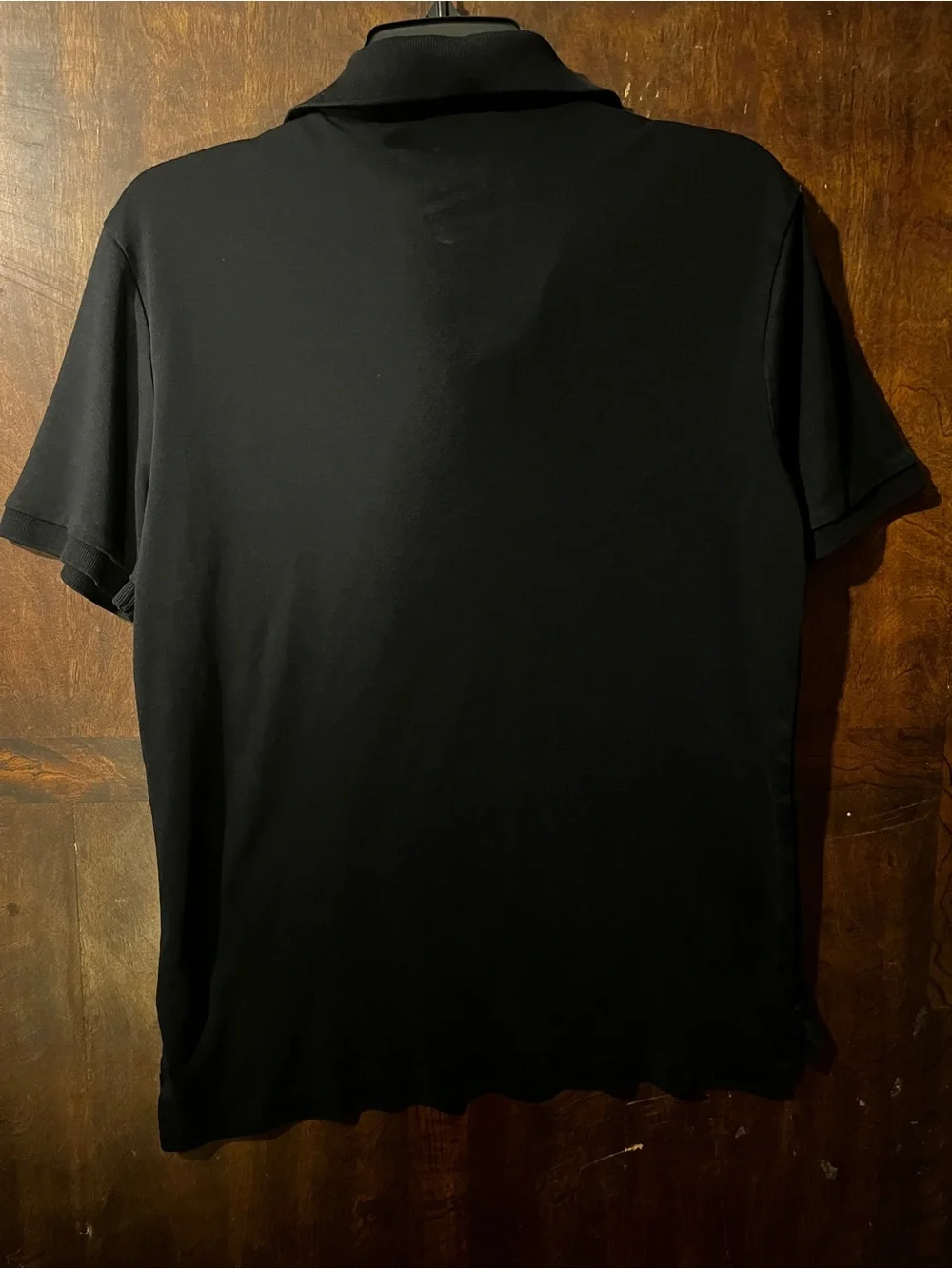 Ralph Lauren Black Polo with White Pony Logo